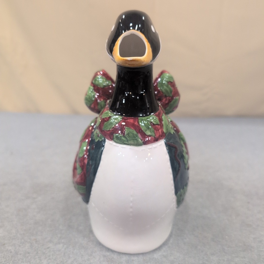 Wilton Court China Christmas Goose Creamer Holly Ribbon Ceramic Pitcher - Picture 2 of 7